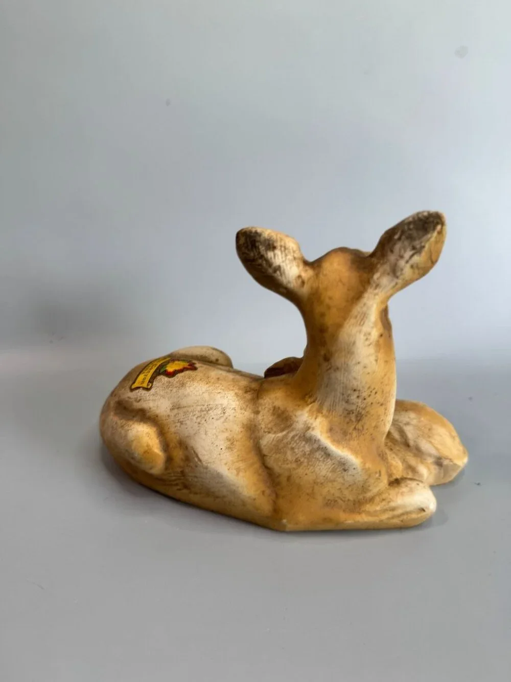 Vintage Canada Souvenir Doe Fawn Chalkware Figurine Pine Canyon 6